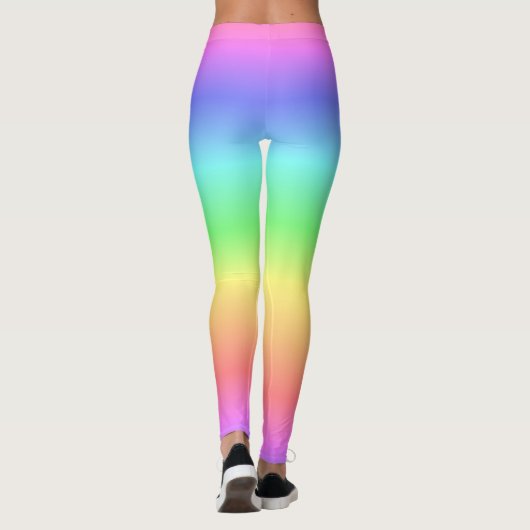 Leggings Gradient en pastel d'arc-en-ciel (Dos)