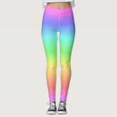 Leggings Gradient en pastel d'arc-en-ciel (Devant)