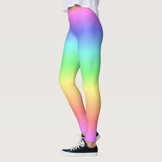 Leggings Gradient en pastel d'arc-en-ciel (Gauche)