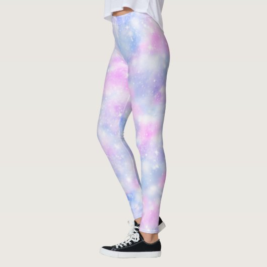 Leggings Gradient esthétique Nuages pastel (Gauche)