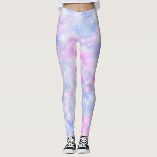 Leggings Gradient esthétique Nuages pastel (Devant)