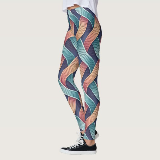 Leggings Gradient Flow Illusion | Seamless Abstract 3D (Gauche)