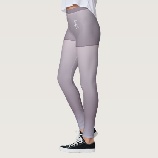 Leggings Gradient gris Brown bleu, Shorts, Monogramme perso (Gauche)
