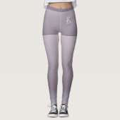 Leggings Gradient gris Brown bleu, Shorts, Monogramme perso (Devant)