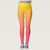 Leggings Gradient jaune et rose (Devant)