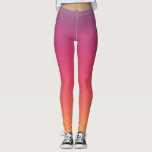 Leggings Gradient moderne tropical de couleur de lever de<br><div class="desc">Guêtres jaunes roses pourpres heureuses modernes de gradient de couleur.
Cool, conception moderne à la mode.</div>