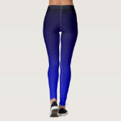 Leggings Gradient navy gray polka dots print abstrt femin (Dos)