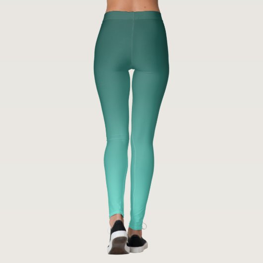 Leggings Gradient neutre et simple Teal (Dos)