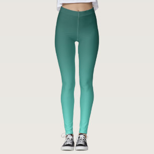 Leggings Gradient neutre et simple Teal