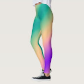 Leggings Gradient ombre green yellow pink purple soft blurr (Gauche)