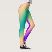 Leggings Gradient ombre green yellow pink purple soft blurr (Droite)