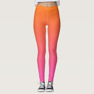 Leggings Gradient orange et rose