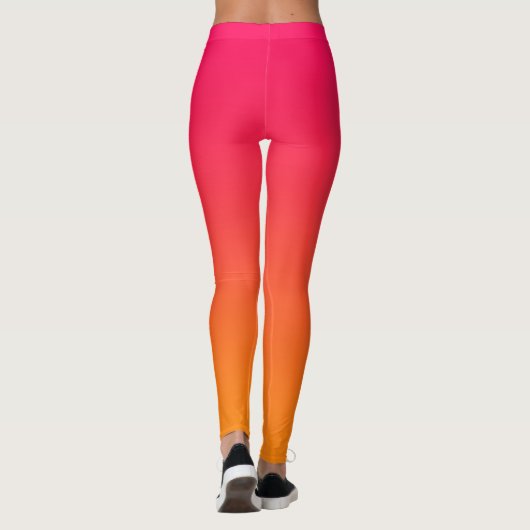LEGGINGS GRADIENT ORANGE ROSE (Dos)