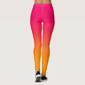 Leggings Gradient Rose Et Jaune (Dos)