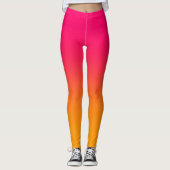 Leggings Gradient Rose Et Jaune (Devant)