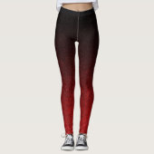 Leggings Gradient rouge et noir de Falln de parties (Devant)