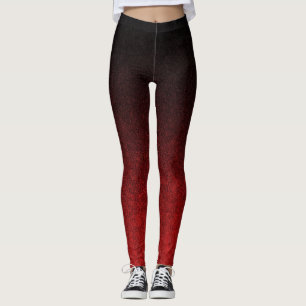 Leggings Gradient rouge et noir de Falln de parties