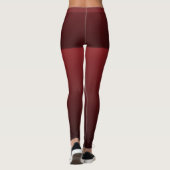 Leggings Gradient rouge foncé, Faux Shorts, Monogramme pers (Dos)