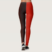 Leggings Gradient rouge gray polka dots print abstract femi (Dos)