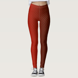 Leggings Gradient rouge gray polka dots print abstract femi
