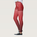 Leggings Gradient rouge vif, Faux Shorts, Monogramme person<br><div class="desc">Voici un look féminin et tendance pour vos leggings. Les jambes des leggings sont dans un dégradé rouge vif. Les faux shorts sont dans une couleur de dégradé assortis avec une ceinture contrastée et une bordure inférieure. Vous remarquerez le monogramme personnalisable initial sur le dessus avant gauche, imprimé dans une...</div>