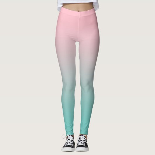 Leggings Gradient Turquoise rose pâle (Devant)
