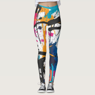 Leggings Graffiti abstrait