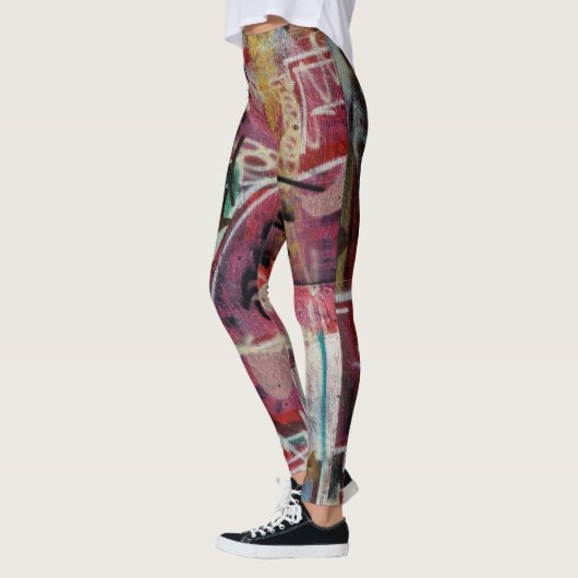Leggings Graffiti Abstrait coloré (Gauche)