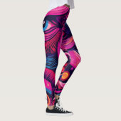 Leggings Graffiti Abstrait Gras, Urbain, Street Chic (Droite)