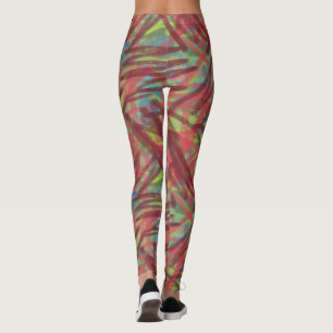 Leggings Graffiti Abstrait motif Peinture de pinceau Leggin
