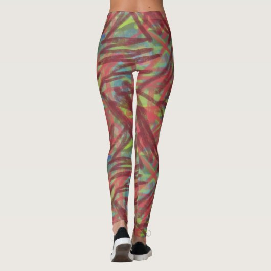 Leggings Graffiti Abstrait motif Peinture de pinceau Leggin (Dos)