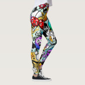 Leggings Graffiti Art Fruits et Légumes (Droite)