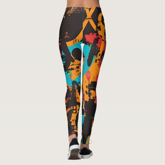 Leggings Graffiti artisanal (Dos)
