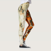 Leggings Graffiti blanc Cool en brique (Droite)