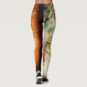 Leggings Graffiti blanc Cool en brique (Dos)