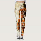 Leggings Graffiti blanc Cool en brique (Devant)
