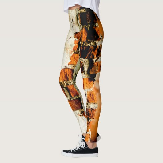 Leggings Graffiti blanc Cool en brique (Gauche)
