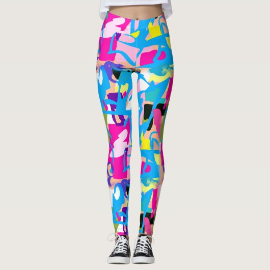 Leggings Graffiti coloré (Devant)