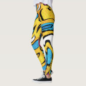 Leggings Graffiti coloré Abstrait Arrière - plan noir (Gauche)