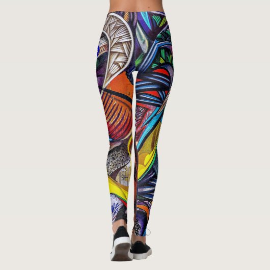 Leggings Graffiti coloré et moderne (Dos)