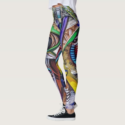 Leggings Graffiti coloré et moderne (Gauche)