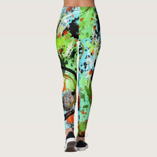 Leggings Graffiti de combat alimentaire Abstrait (Dos)