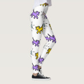 Leggings Graffiti de style Jaune violet chien 1 (Droite)