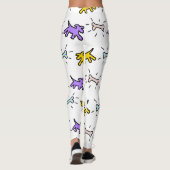 Leggings Graffiti de style Jaune violet chien 1 (Dos)