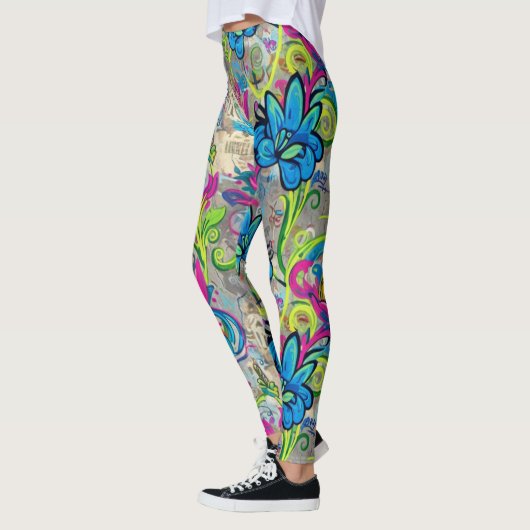 Leggings Graffiti Flowers (Gauche)