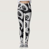 Leggings Graffiti gris Panda leging (Devant)