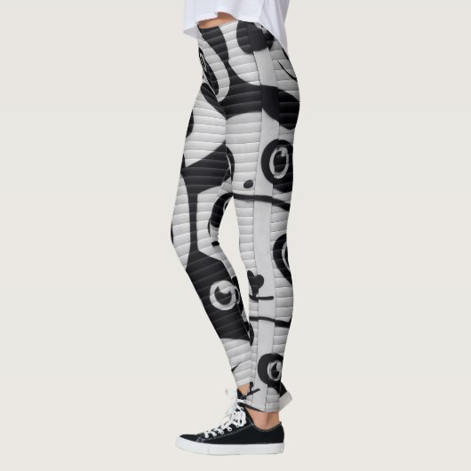 Leggings Graffiti gris Panda leging (Gauche)