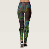 Leggings Graffiti Liquide Jaune (Dos)