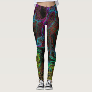 Leggings Graffiti Liquide Jaune