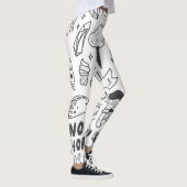 Leggings Graffiti mignon : Doodle Art Set. (Droite)